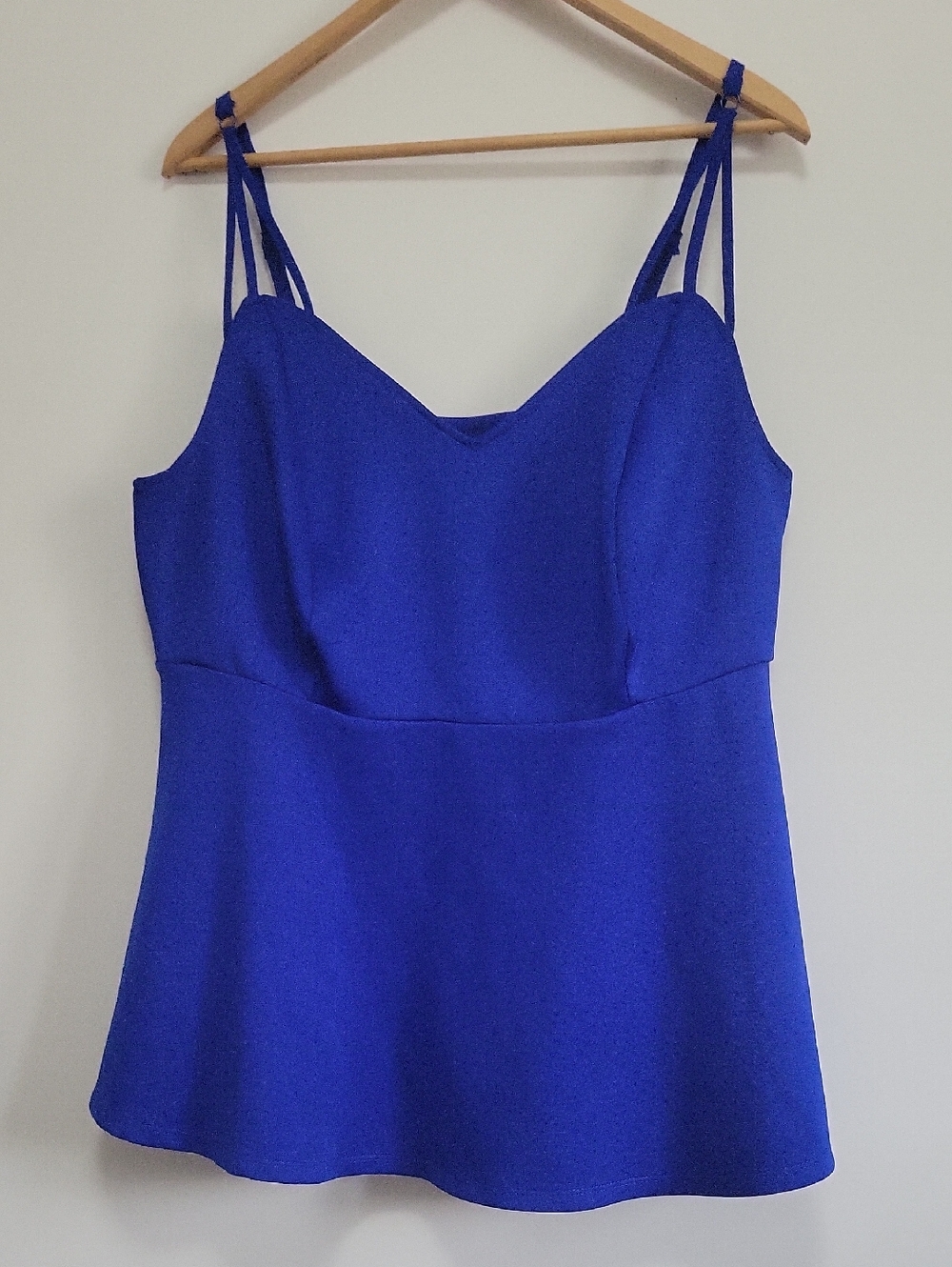 Cobalt Double-Strap Peplum Camisole